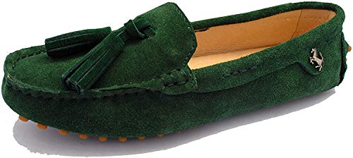 MINITOO Damen Quasten Slip-on Freizeit Slipper Mokassins Sommer Schuhe Jadegrün EU 39 von MINITOO