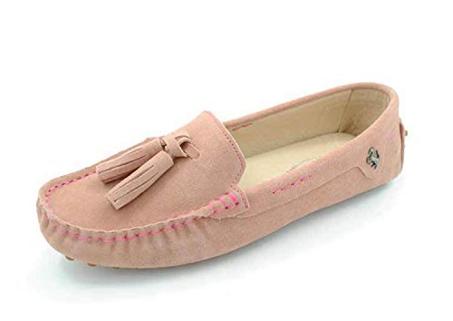 MINITOO Damen Quasten Slip-on Freizeit Slipper Mokassins Sommer Schuhe Pink EU 40 von MINITOO