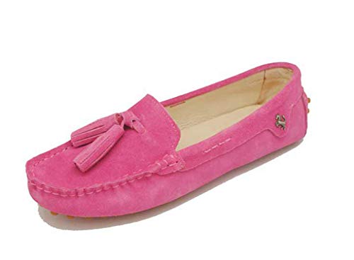 MINITOO Damen Quasten Slip-on Freizeit Slipper Mokassins Sommer Schuhe Rose EU 39 von MINITOO