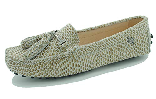 MINITOO Damen Quasten Slip-on Wildleder Leder Freizeit Slipper Mokassins Sommer Flache Schuhe Braune Schlange EU 39.5 MINITOO Damen Quasten Slip-on Wildleder Leder Freizeit Slipper Mokassins Sommer Flache Schuhe Braune Schlange EU 39.5 von MINITOO