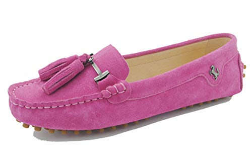 MINITOO Damen Quasten Slip-on Wildleder Leder Freizeit Slipper Mokassins Sommer Flache Schuhe Rose EU 40 MINITOO Damen Quasten Slip-on Wildleder Leder Freizeit Slipper Mokassins Sommer Flache Schuhe Rose EU 40 von MINITOO