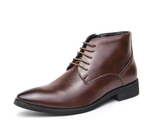 MINITOO Herren Ankle Stiefel Schuhe Klassische Chukka Stiefelette Freizeitschuhe Boots Y382 Braun EU 43 von MINITOO