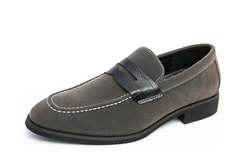 MINITOO Herren Casual Mokassins Schuhe Kleid Business Loafers Y87210 Grau EU 38 von MINITOO