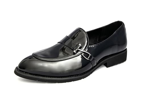 MINITOO Herren Casual Mokassins Schuhe Kleid Business Loafers Y99151 Schwarz EU 38 von MINITOO