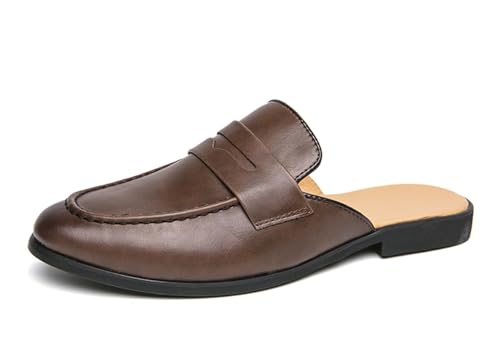 MINITOO Herren Clogs Pantoletten Schuhe Schlüpfen Sommer Schlapfen A01 Braun EU 45 von MINITOO
