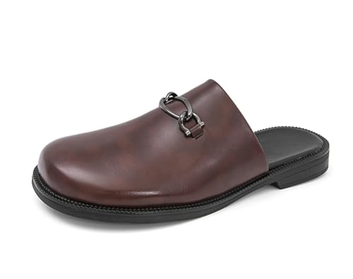 MINITOO Herren Clogs Pantoletten Schuhe Schlüpfen Sommer Schlapfen A07 Braun EU 38 von MINITOO