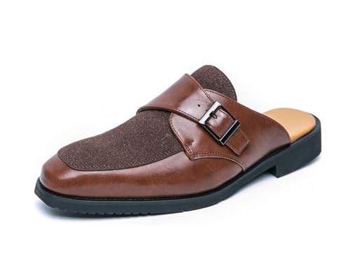 MINITOO Herren Clogs Pantoletten Schuhe Schlüpfen Sommer Schlapfen A08 Braun EU 44 von MINITOO