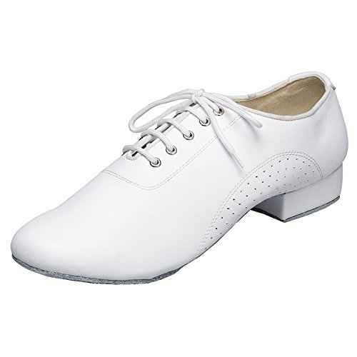 MINITOO Herren Latin Ballroom Schnursenkel 1 Inch Standard Weib Glattleder Sport Tanzschuhe EU 46 von MINITOO