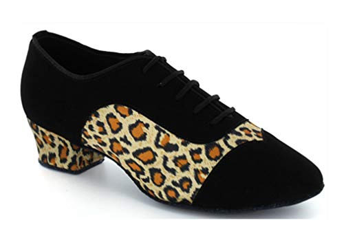MINITOO Herren Leopard Standard Latin Dance Schuhe Schwarz EU 44.5 von MINITOO