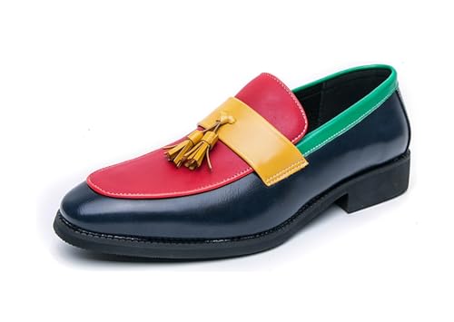 MINITOO Herren Slip On Loafers Schuhe mit Quaste Bequem Sommer Mokassins Y87203 Mehrfarbig EU 40 von MINITOO