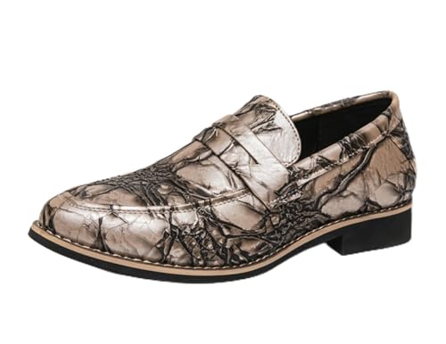 MINITOO Herren Slip On Mokassins Schuhe mit Schnalle Casual Sommer Loafers Y3121 Gold EU 39 von MINITOO