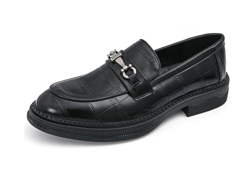 MINITOO Herren Slip On Mokassins Schuhe mit Schnalle Casual Sommer Loafers Y5282 Schwarz EU 38 von MINITOO