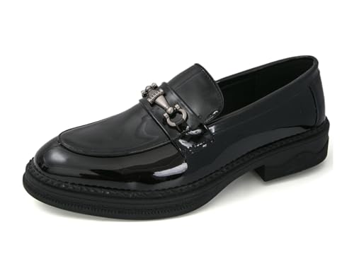 MINITOO Herren Slip On Mokassins Schuhe mit Schnalle Casual Sommer Loafers Y5283 Schwarz EU 38 von MINITOO