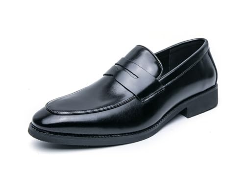 MINITOO Herren Slip On Mokassins Schuhe mit Schnalle Casual Sommer Loafers Y87201 Schwarz EU 43 von MINITOO