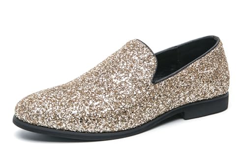 MINITOO Herren Sommer Mokassin Schuhe Schlüpfen Business Loafers Y2227 Gold EU 44 von MINITOO