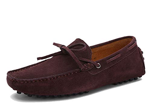 MINITOO Herren Sommer Slipper Moccasins Comfortable Driving Loafers mit Knoten YY2081 Braun EU 40.5 von MINITOO