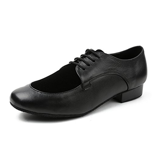 MINITOO Herren Tanzschuhe Standard Schwarz Leder/Wildleder Latein Schuhe TH250501 EU 39.5 von MINITOO