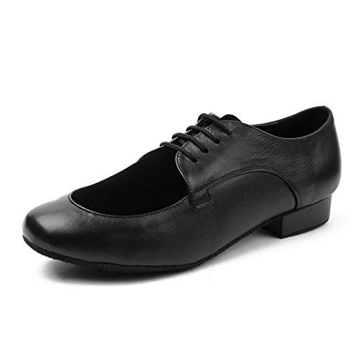 MINITOO Junge Herren Tanzschuhe Standard Latein Ballsaal Schuhe Tango Salsa Tanze Schuhe JF002 Schwarz EU 44 von MINITOO