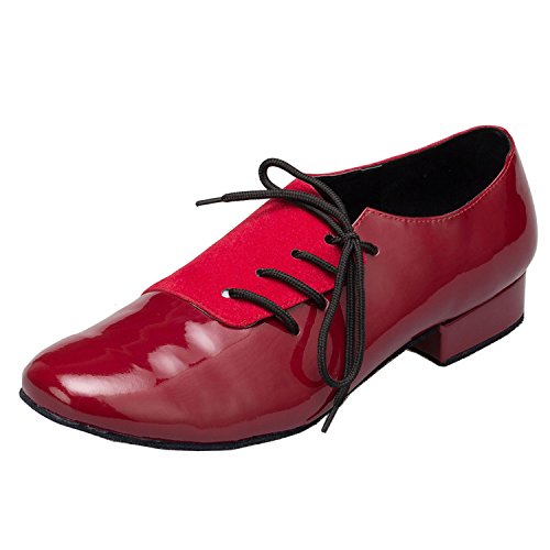 MINITOO Herren Two-Tone Schnursenkel 1" Standard Rot Synthetik Tanzschuhe EU 45 von MINITOO