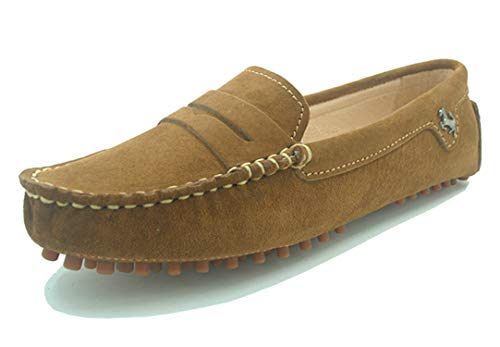 MINITOO Slipper & Mokassins fur Damen Dunkelbraun Wildleder Flache Schuhe YB9603 EU 39 von MINITOO