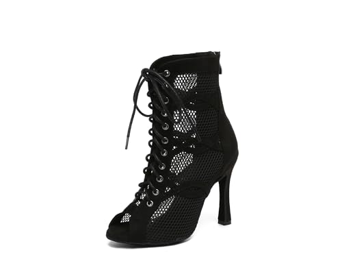 MINITOO Sexy Damen Ballroom Tanzschuhe Offene Tanzen Stiefeletten Abend Prom Sandalen L588 Black 10cm Absatz EU 38.5 MINITOO Sexy Damen Ballroom Tanzschuhe Offene Tanzen Stiefeletten Abend Prom Sandalen L588 Black 10cm Absatz EU 38.5 von MINITOO