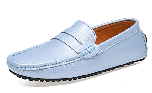 MINITOO YY6688 Herren-Halbschuhe mit Schnalle, Blau - hellblau - Größe: 42 2/3 EU von MINITOO