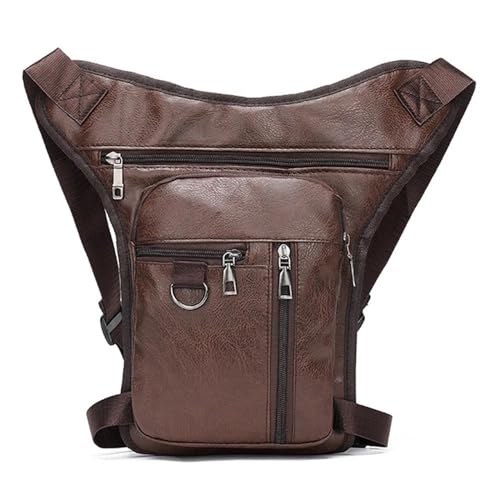 Motorradtasche Bein Tasche Oberschenkel Hüfte Bum Gürtel Bein Taille Taschen Reise Tour Reiten Motorrad Fanny Pack Männer Frauen Freizeit Brust Tasche (Color : Brown1) von MINJKL