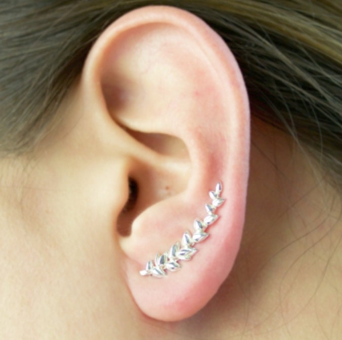 Blatt Ohr Kletterer Ohrringe - Boho Manschette Braut Zierliche Gold Crawler Brautjungfer Geschenk von MINKARA