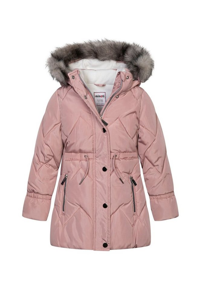 MINOTI Winterjacke Kapuzen-Pufferjacke mit Pelzbesatz (1y-8y) von MINOTI