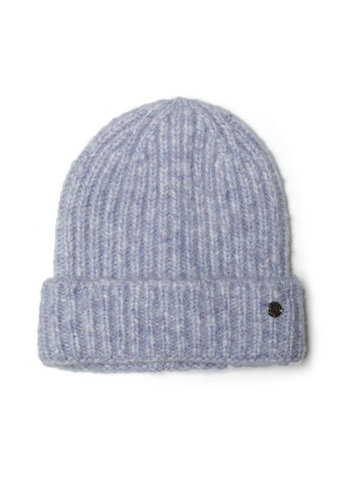 MINOTI Beanie Strickmütze für Mädchen, mit hochem Umschlag trendiger Aufnäher aus Metall von MINOTI