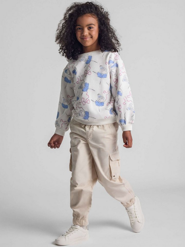 MINOTI Cargohose Hose mit Cargotaschen für Mädchen lockerer Bein, Kordelzug, praktische Cargotasche von MINOTI