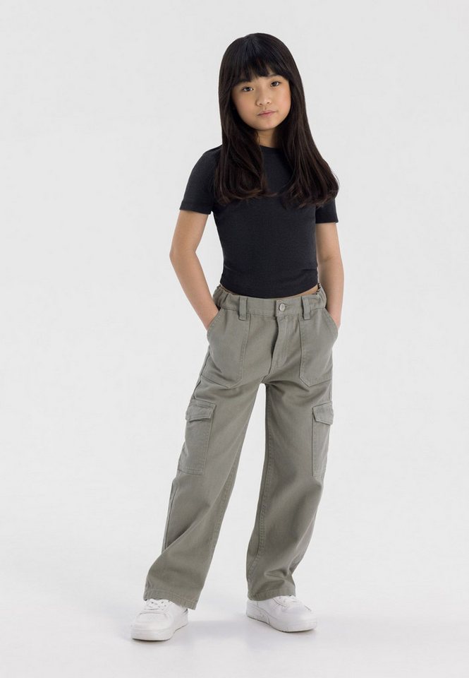 MINOTI Cargohose Weite Cargohose für Mädchen praktische Cargotaschen, weites Bein von MINOTI