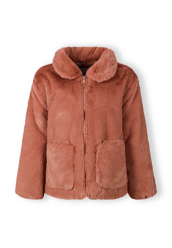 MINOTI Fellimitatjacke Teddy-Übergangsjacke mit Reißverschluss und Bubikragen (2y-14y) kuschelig von MINOTI