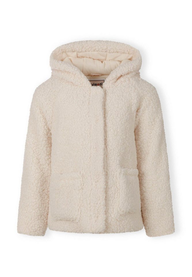 MINOTI Fleecejacke Fellimitatjacke, mit aufgesetzten Taschen und Druckknöpfen (9m-8y) schnelltrocknend, kuschelig von MINOTI