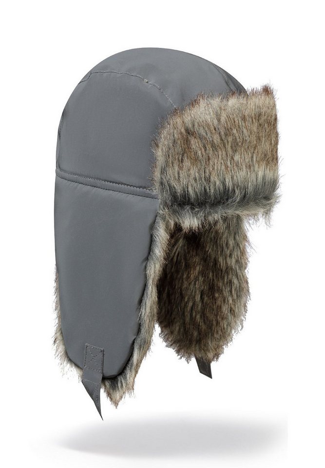 MINOTI Fleecemütze Trappermütze mit Ohren, für Jungen Trappermütze mit Ohrklappen und Kunstfell von MINOTI