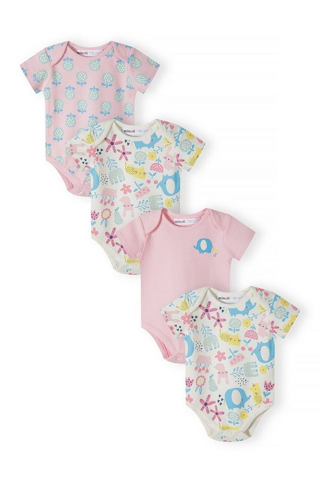 MINOTI Kurzarmbody 4er-Pack Langarmbodys (0-18m) von MINOTI