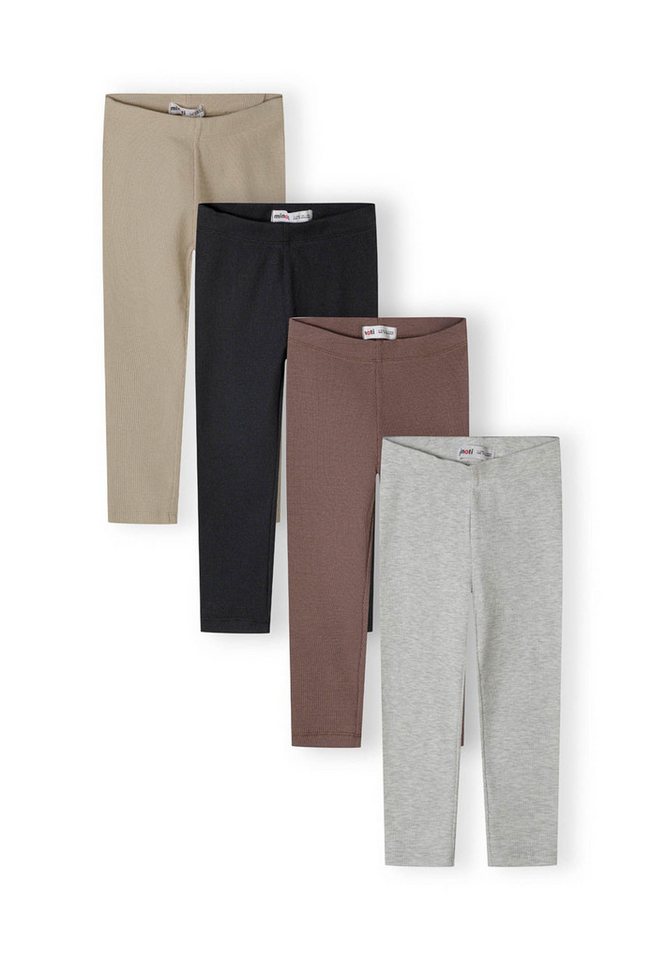MINOTI Leggings 4er-Pack- gerippte Leggings mit elastischem Bund (9m-8y) von MINOTI
