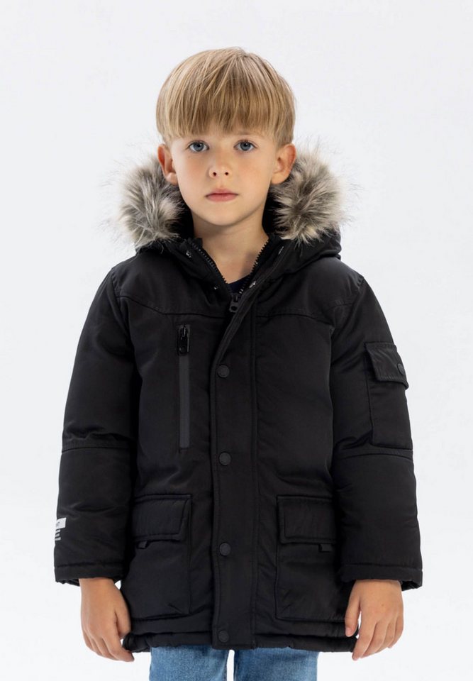 MINOTI Parka Längere Jacke mit Kapuze mit Kunstfellbesatz  (2y-14y) von MINOTI