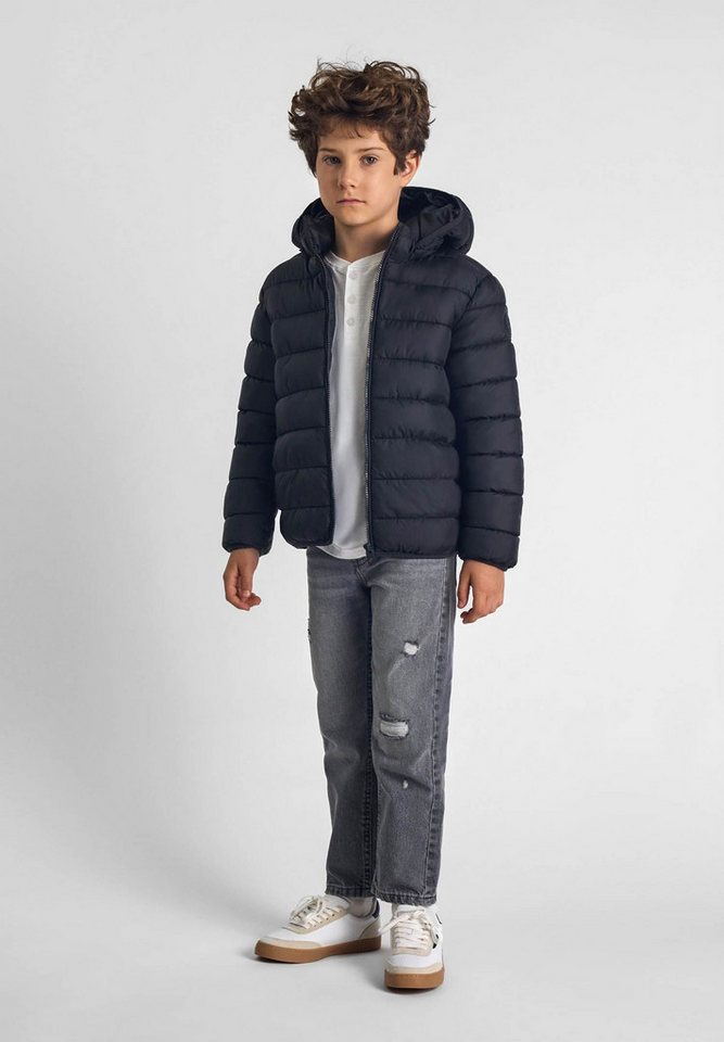 MINOTI Steppjacke Steppjacke mit abnehmbarer Kapuze und Aufnäher am Ärmel (2–14y) von MINOTI