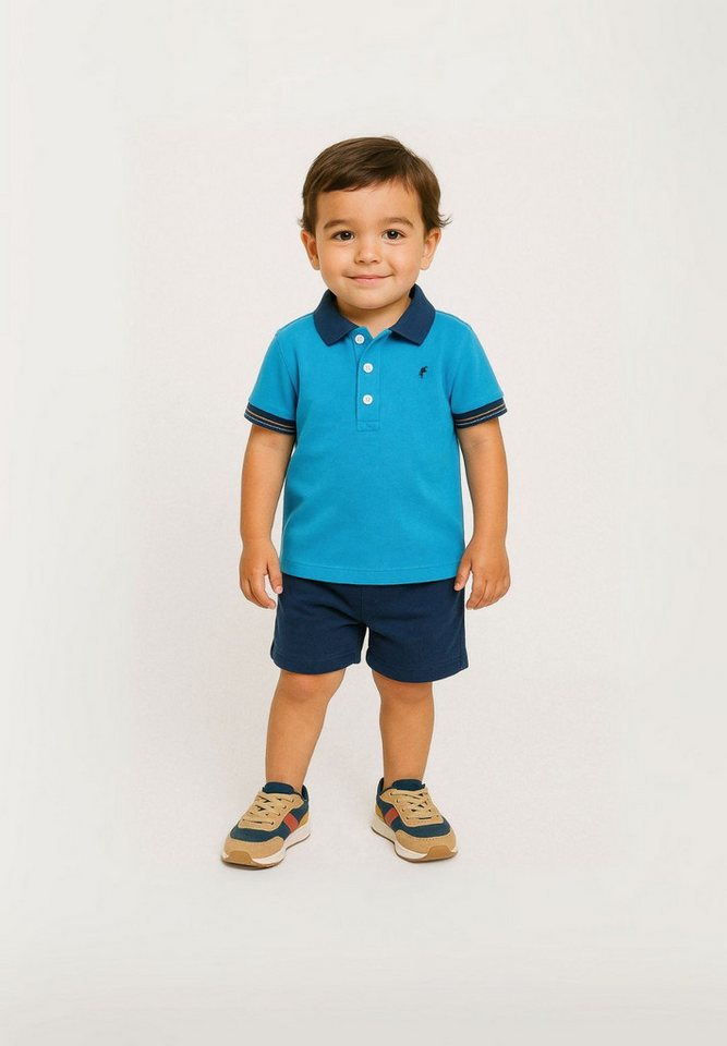 MINOTI T-Shirt & Sweatbermudas Polohemd und Shorts Set (3m-3y) von MINOTI