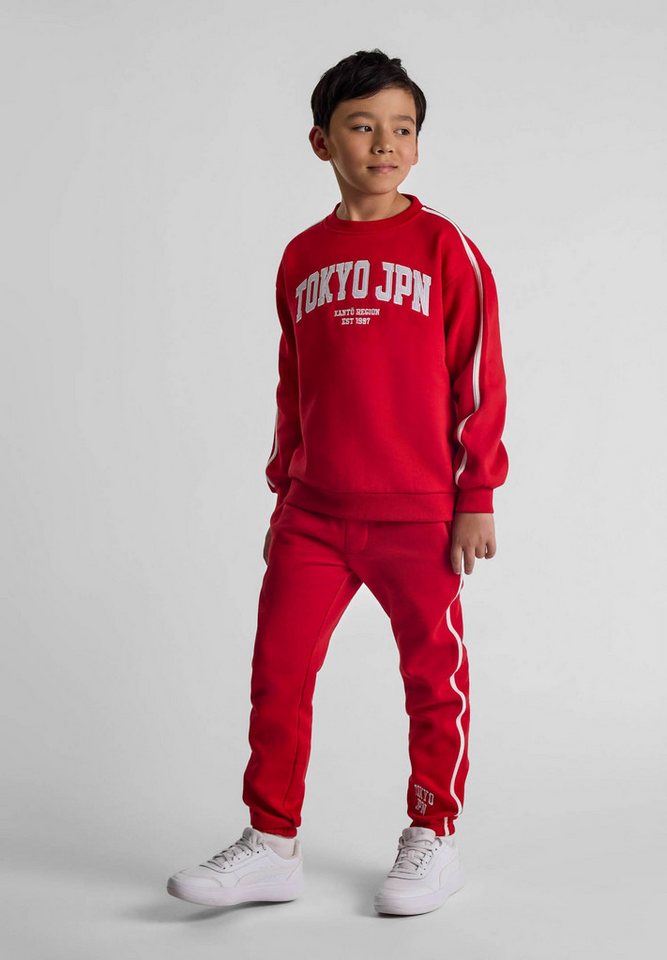 MINOTI Trainingsanzug Zweiteiliges Set mit Sweatshirt und Sweathose mit Print (2y-14y), mit Stickerei von MINOTI