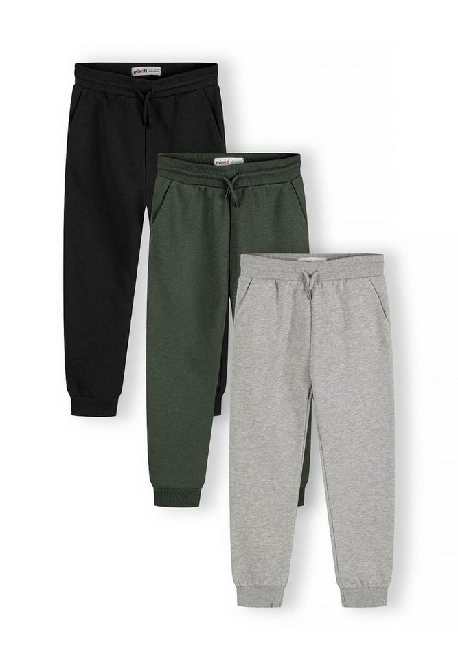 MINOTI Trainingshose 3er-Pack von Sweathose mit Bündchen und Kordelzug (9m-8y) von MINOTI