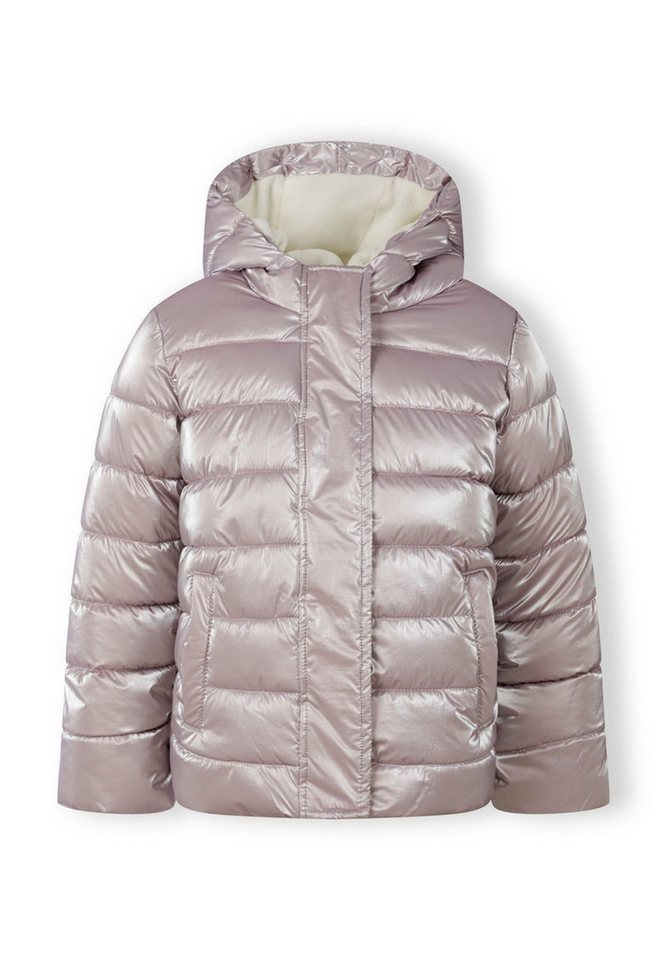 MINOTI Winterjacke Gefütterte Steppjacke mit Kapuze und Aufnäher am Ärmel (9m-8y) trendiger Aufnäher am Ärmel von MINOTI