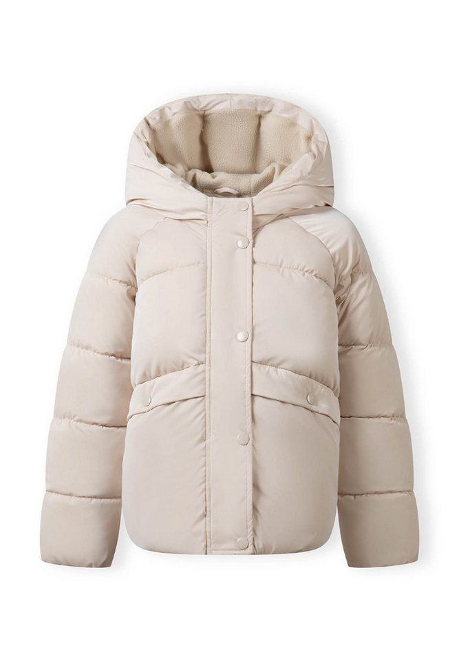 MINOTI Winterjacke Gefütterte Winterjacke mit Kapuze und doppeltem Verschluss (9m-8y) trendiger Aufnäher am Ärmel von MINOTI