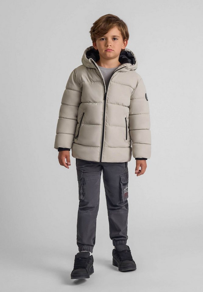 MINOTI Winterjacke PU-Jacke mit Reißverschluss und Stehkragen  (2y-14y) von MINOTI