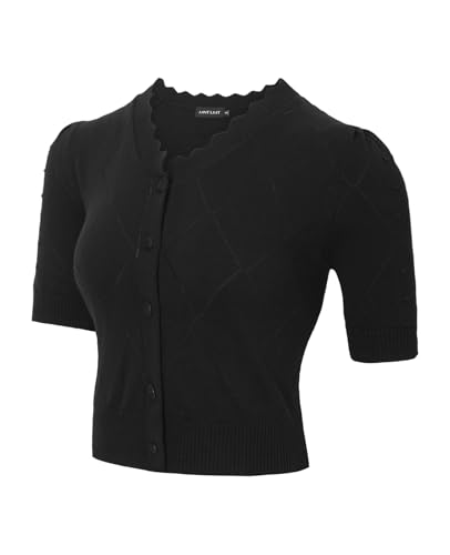 MINTLIMIT Strickjacke Damen Kurz Strick Sommer Knit Cropped Cardigan Kurze Elegante Bolerojacke 2025 Festlich Knopf Bolero von MINTLIMIT