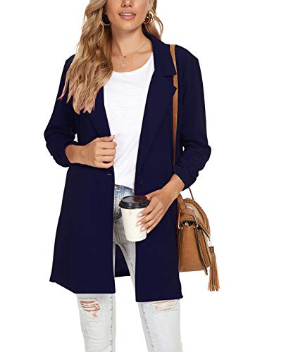 MINTLIMIT Damen Eleganter Blazer Anzugjacke Jacke Tailliert Lang (Marine, L) von MINTLIMIT