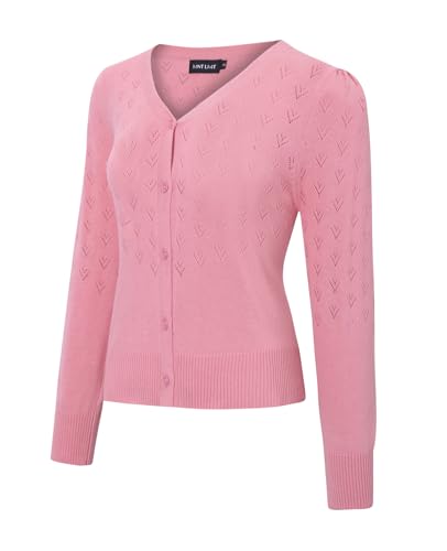 MINTLIMIT Strickjacke Damen Kurz Strick Sommer Knit Cropped Cardigan Kurze Elegante Bolerojacke 2025 Festlich Knopf Bolero von MINTLIMIT