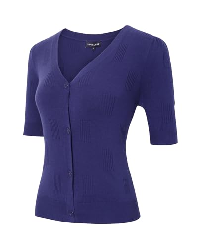 MINTLIMIT Strickjacke Damen Kurz Strick Sommer Knit Cropped Cardigan Kurze Elegante Bolerojacke 2025 Festlich Knopf Bolero von MINTLIMIT