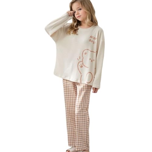 MINTLIMIT Pyjama Set für Mädchen 10-16 Jahre Druck Lange Ärmel Casual Nachtwäsche Baumwolle Loungewear Set Tops Hosen Geschenk für Mädchen von MINTLIMIT